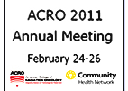 2011American College of Radiation Oncology  ACRO Meeting 