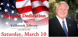 Old Glory to Fly Over Fallbrook Library