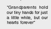 Grandparents hold our tiny hands