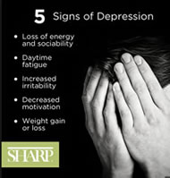 Five signs of Depression by  SHARP Hospital